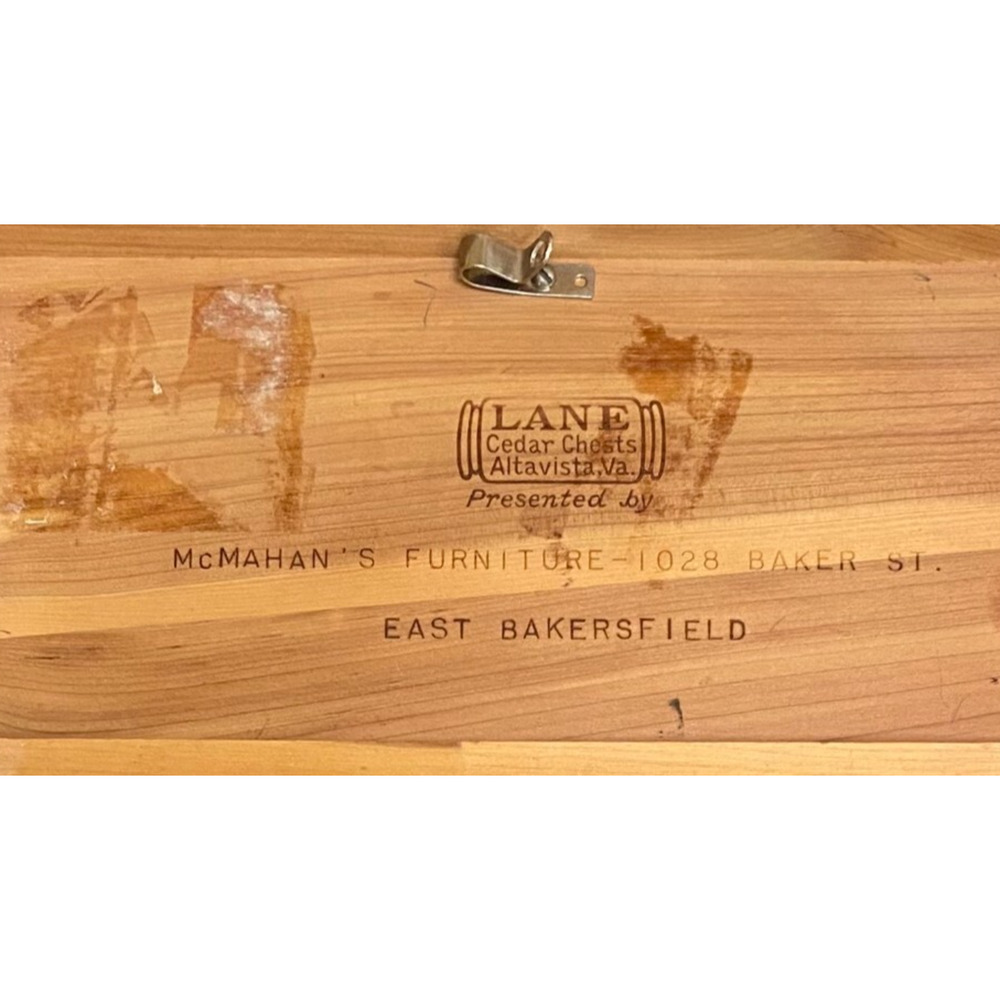 Vtg Lane Miniature Cedar Chest Jewelry Trinket Box McMahan's Bakersfield CA 9B - Picture 5 of 5